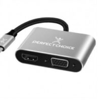 Adaptador USB-C a HDMI1+VGA PERFECT CHOICE PC-101284